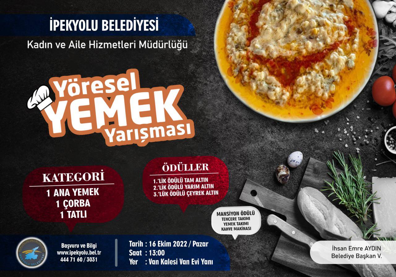 VAN’DA ÖDÜLLÜ YÖRESEL YEMEK YARIŞMASI